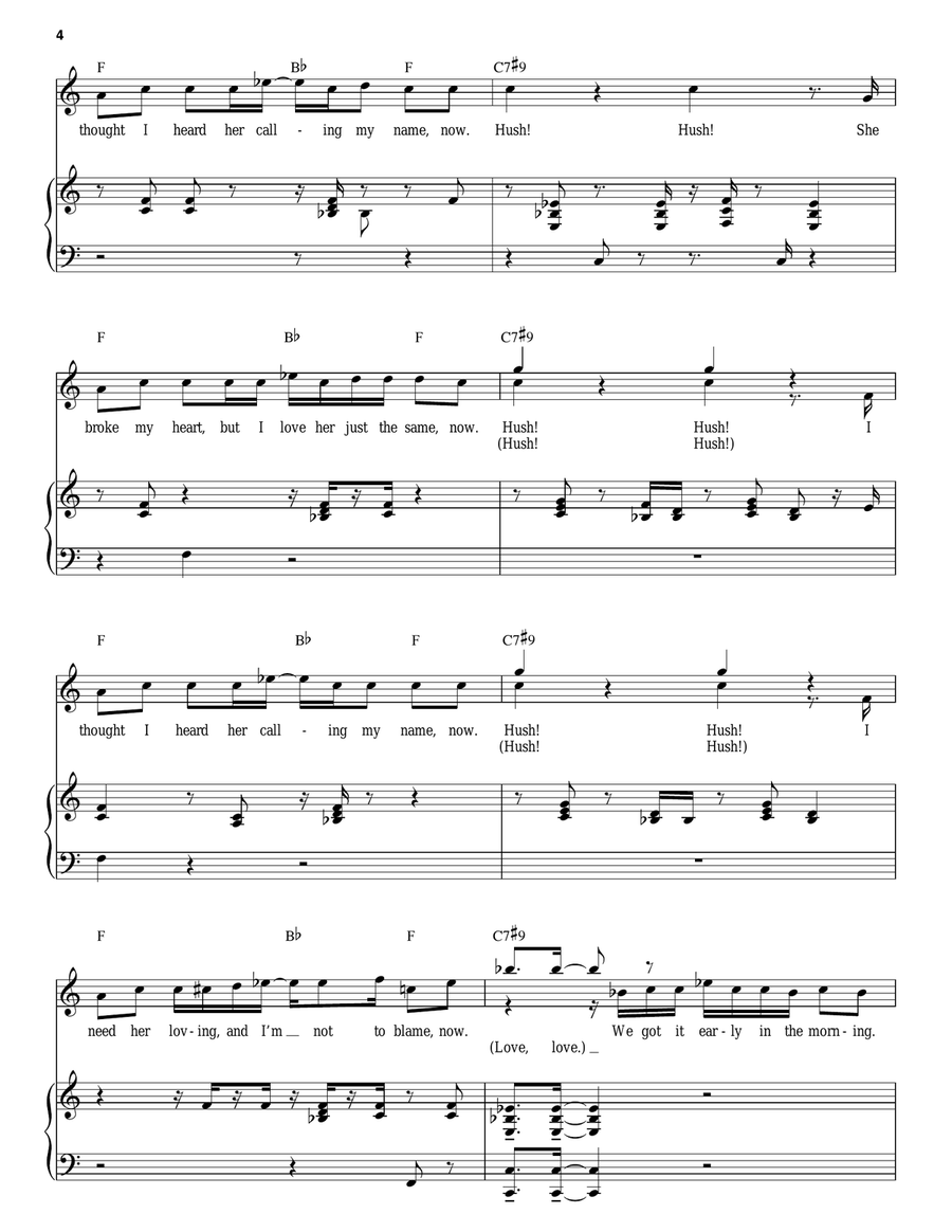 Hush Organ Accompaniment scores gallery preview page 4
