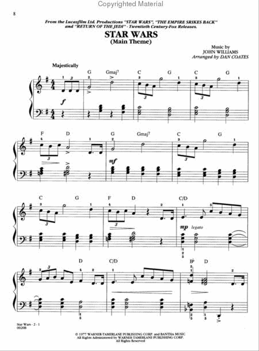 Music from The Star Wars Trilogy – Special Edition Easy Piano scores gallery preview page 3