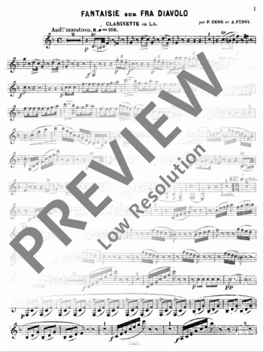 Fantaisie A Clarinet scores gallery preview page 15