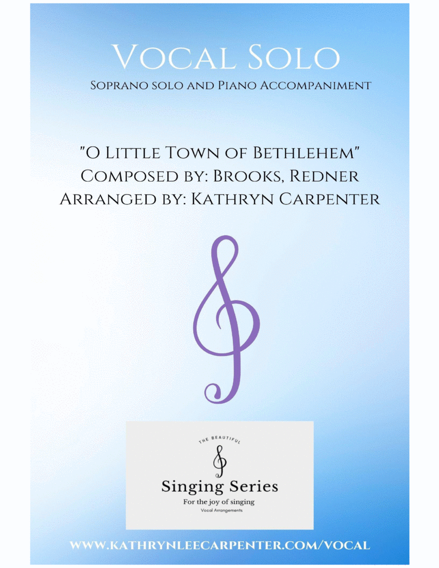 O Little Town of Bethlehem (Piano & Voice) Soprano Voice scores gallery preview page 1