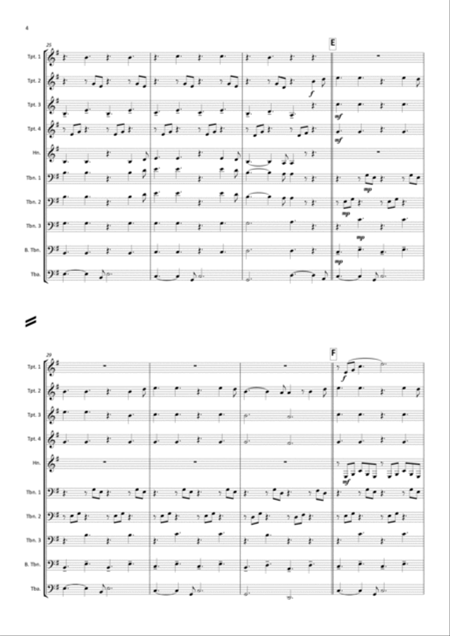 Hallelujah Hallelujah Brass Ensemble scores gallery preview page 4