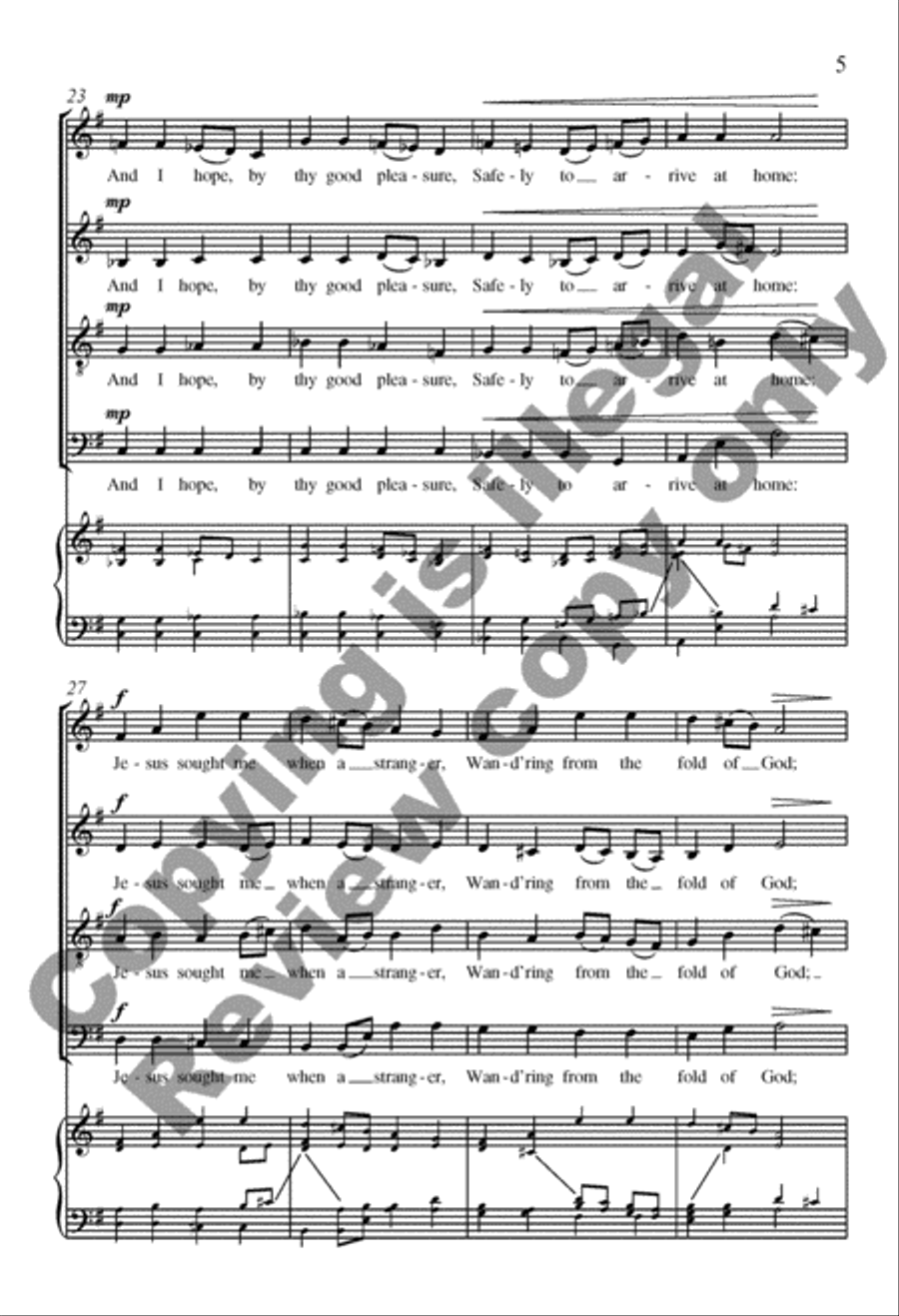 Come, Thou Fount of every blessing 4-Part scores gallery preview page 4
