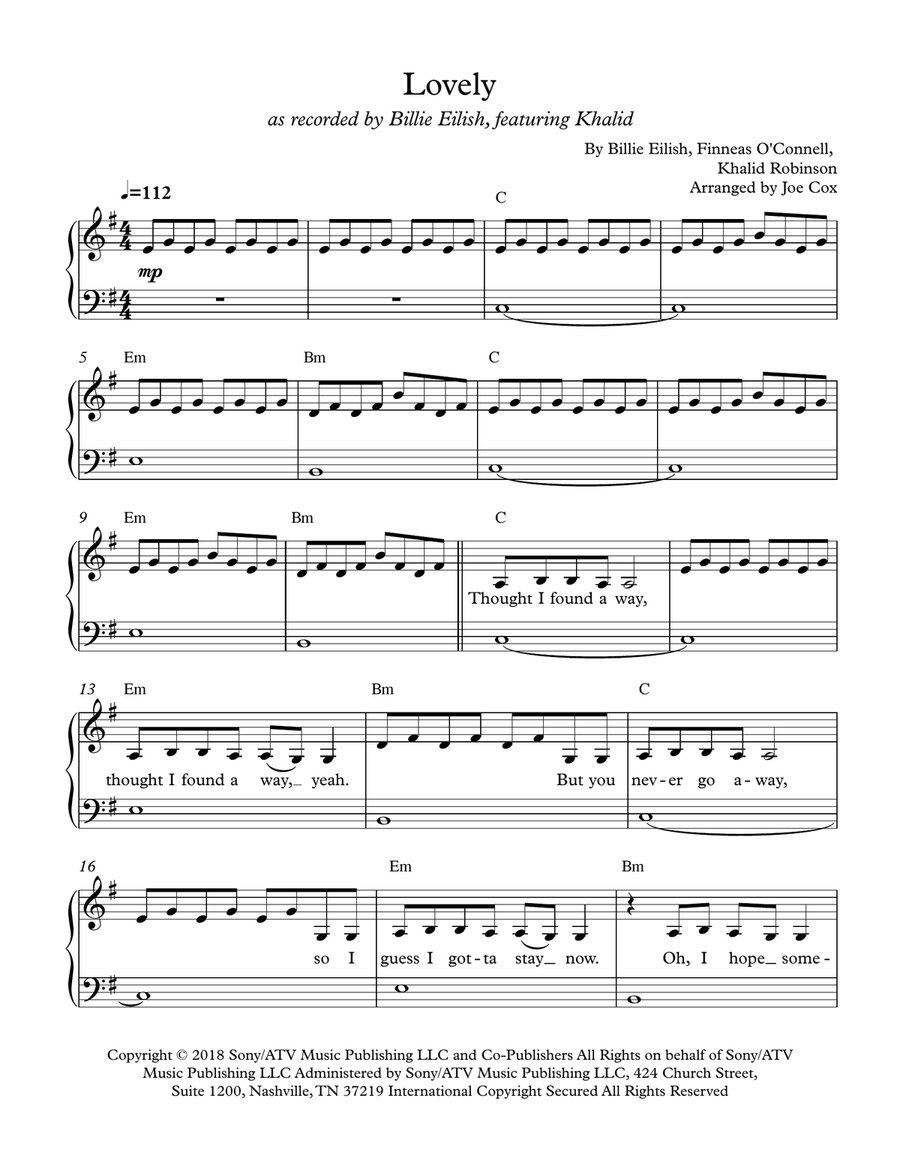 Lovely Piano, Vocal scores gallery preview page 1