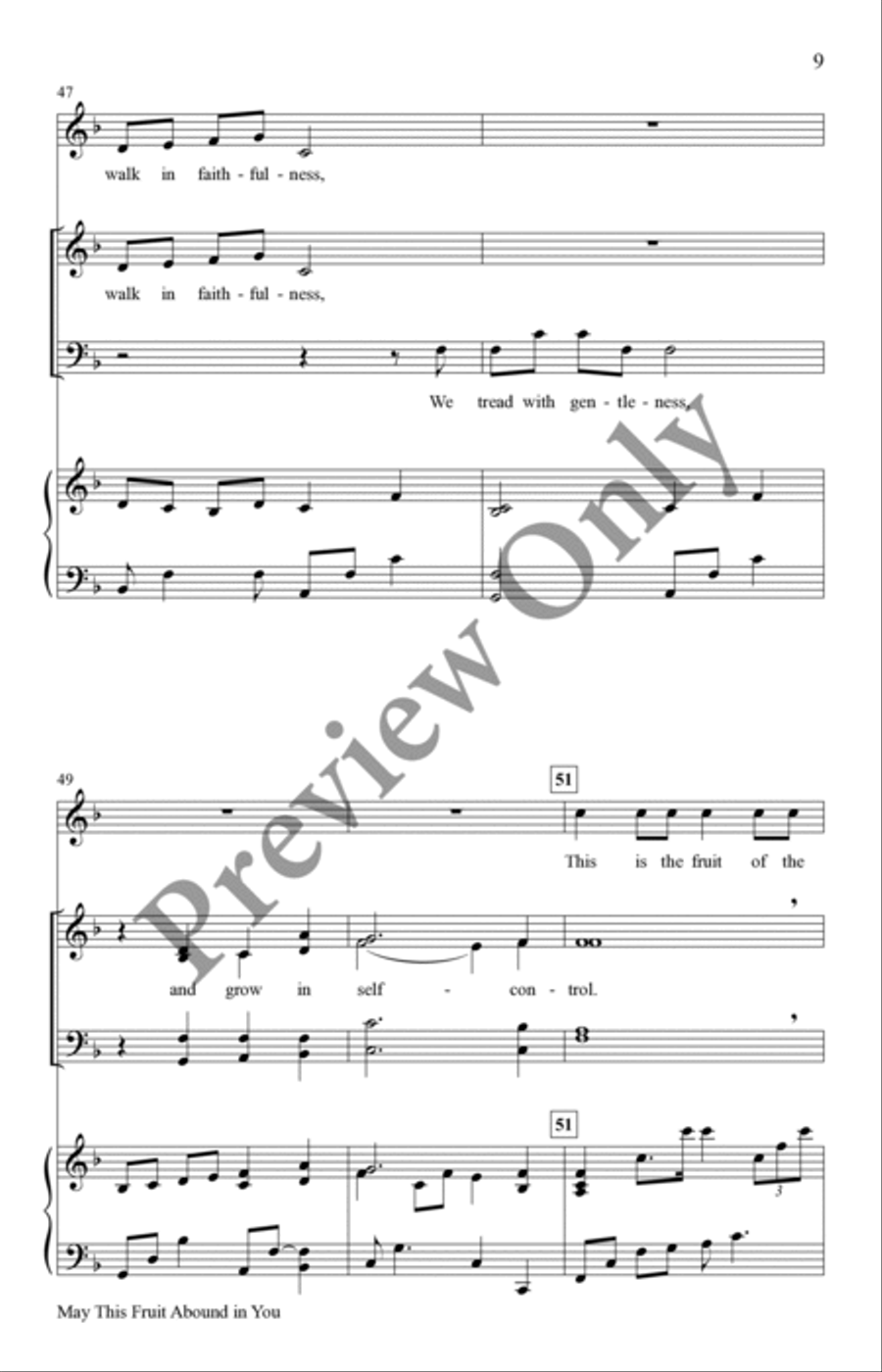 May This Fruit Abound in You 4-Part scores gallery preview page 8