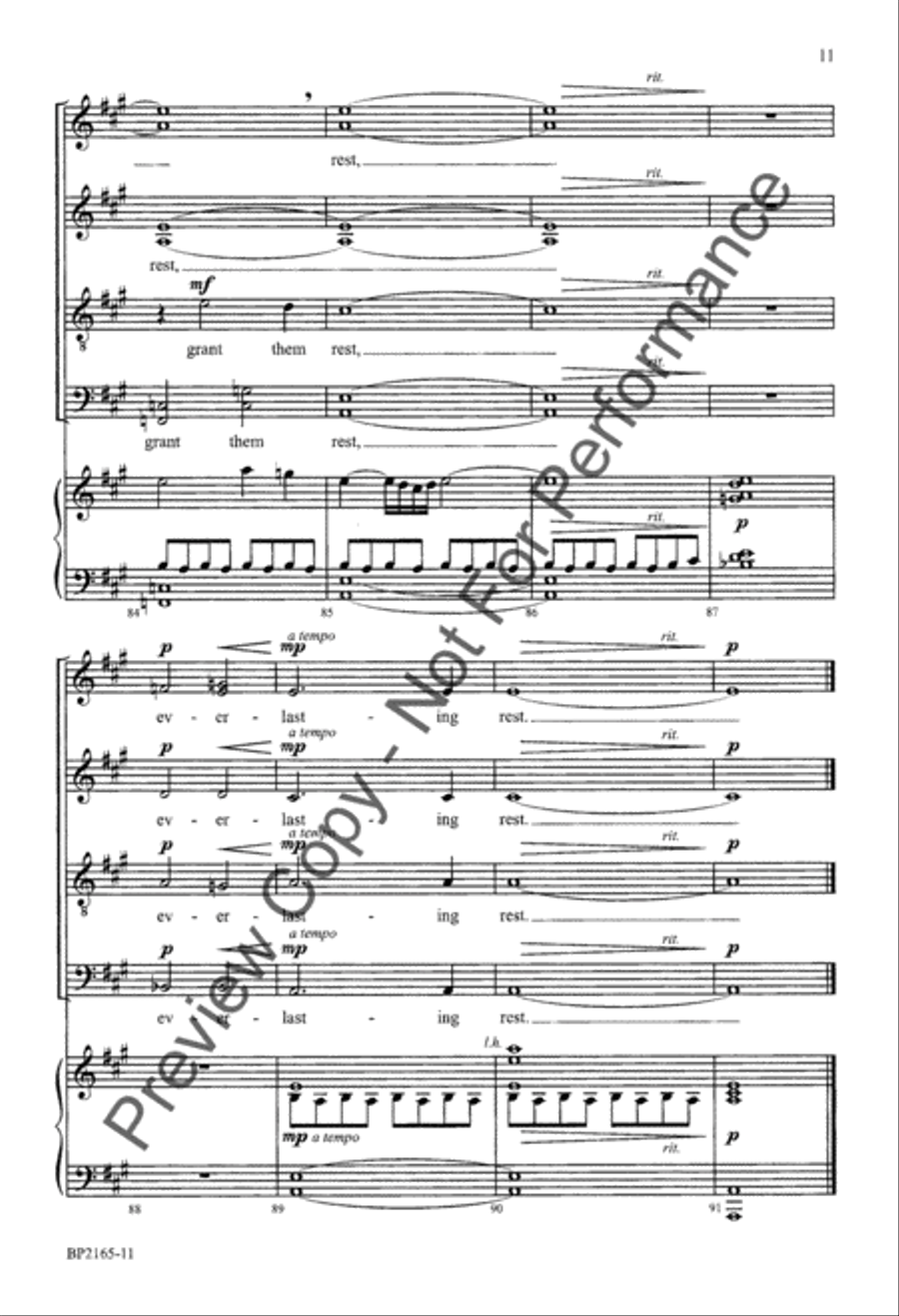 Agnus Dei (from Requiem) Agnus Dei (from Requiem) 4-Part scores gallery preview page 12