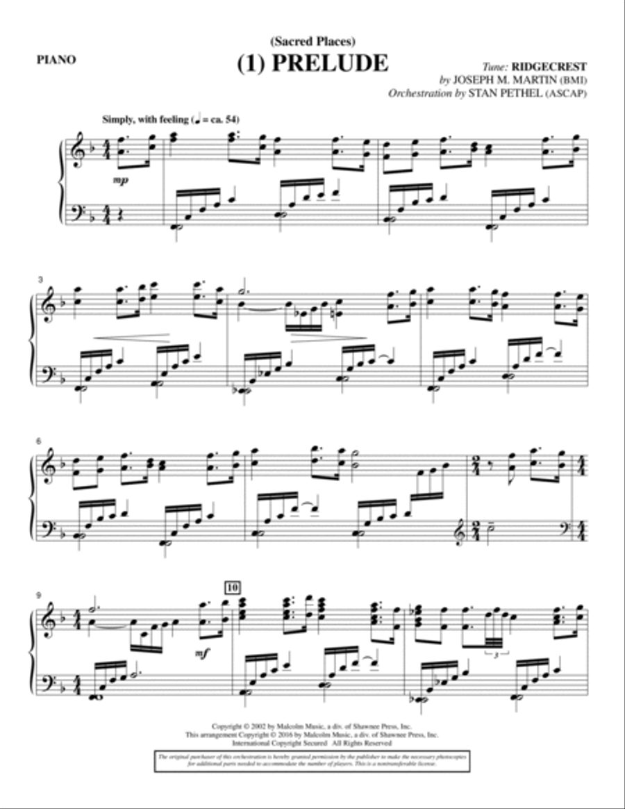 Sacred Places - Piano Choir scores gallery preview page 2