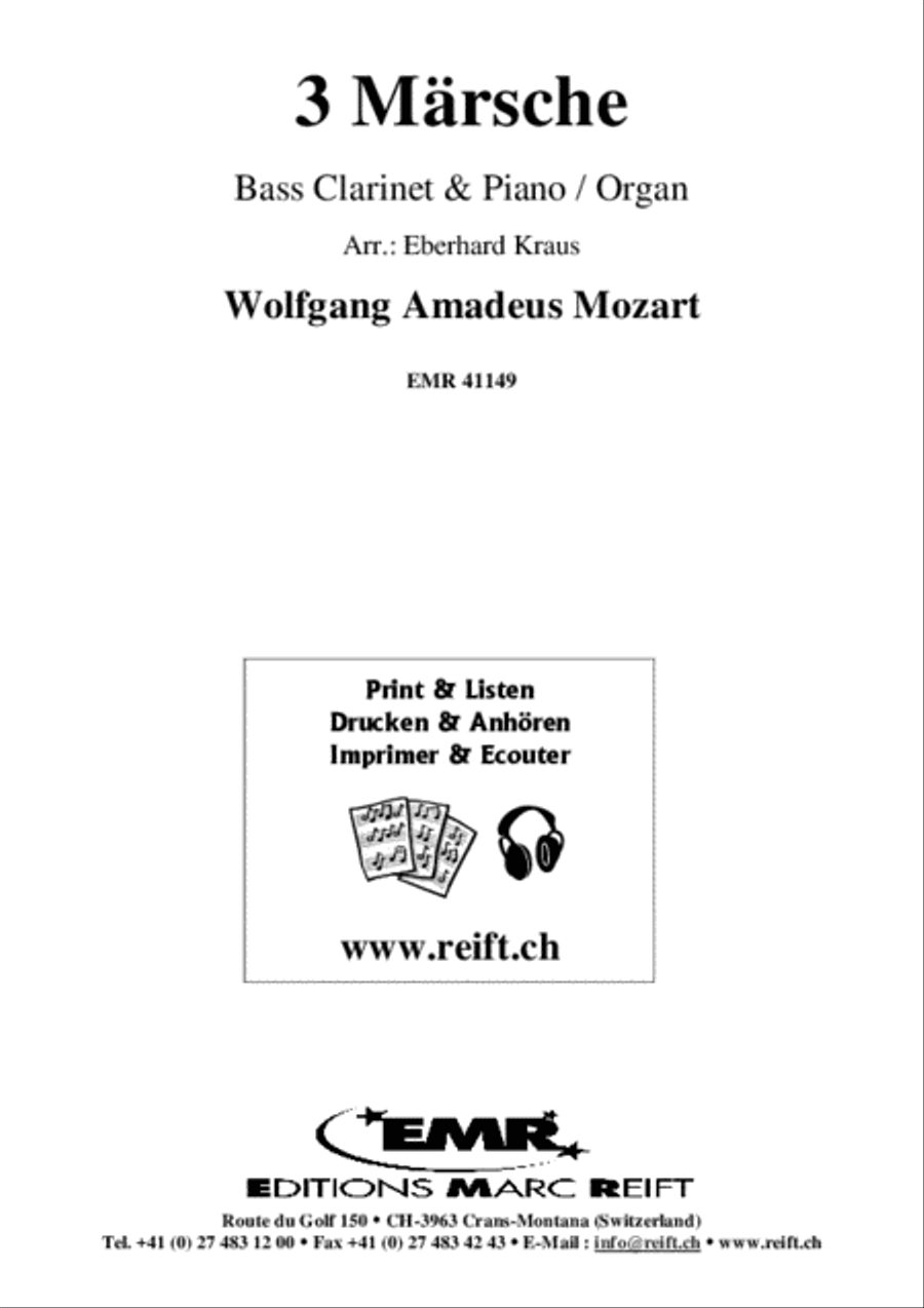 3 Marsche 3 Marsche Bass Clarinet scores gallery preview page 2