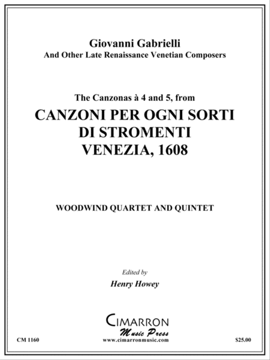 16 Canzoni Woodwind Quartet scores gallery preview page 1