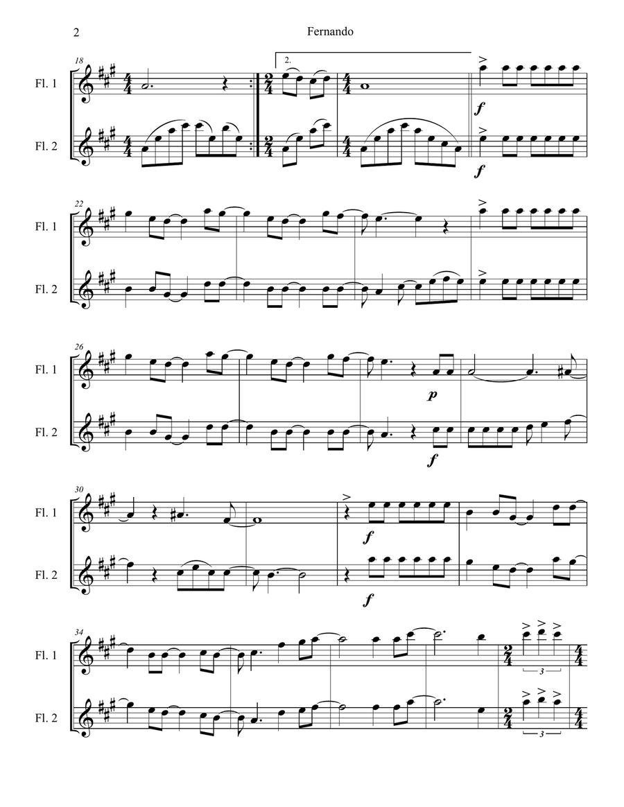 Fernando Flute Duet scores gallery preview page 2