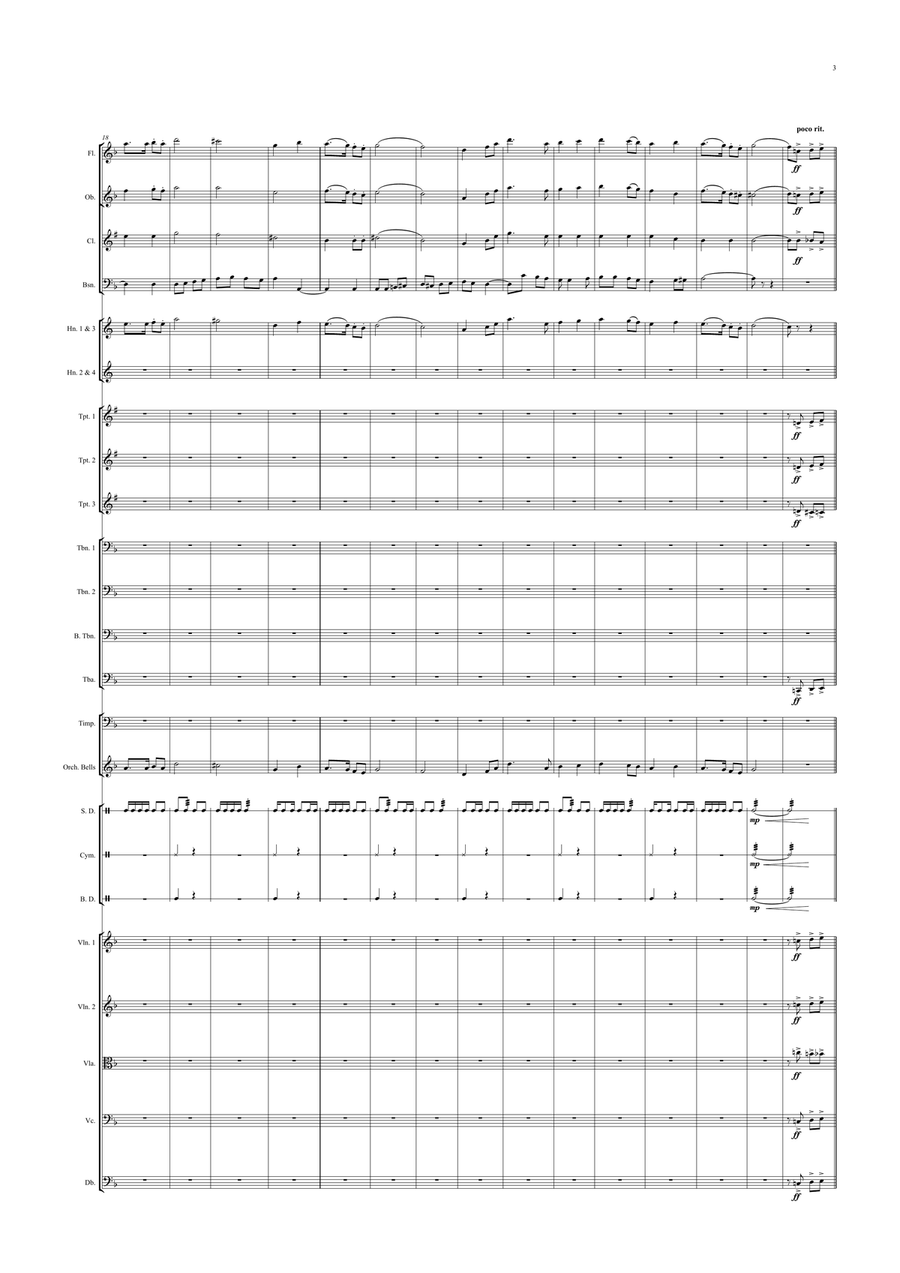 Moldovian National Anthem for Symphony Orchestra (Olympic National Anthem Series) Full Orchestra scores gallery preview page 3