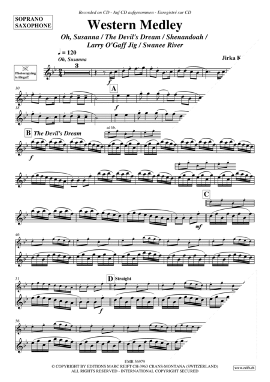 Western Medley Western Medley Soprano Saxophone scores gallery preview page 3