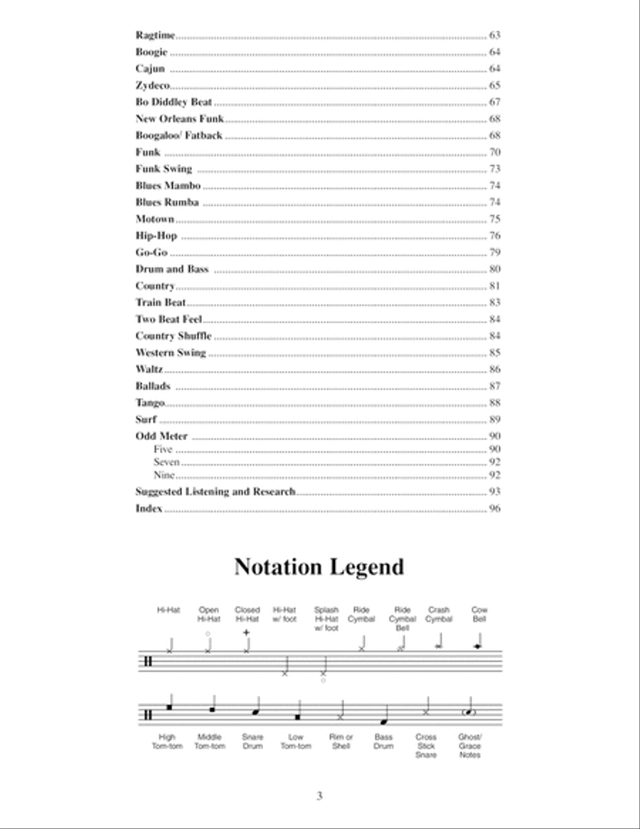 The Drum Set Styles Encyclopedia Drum Set scores gallery preview page 4