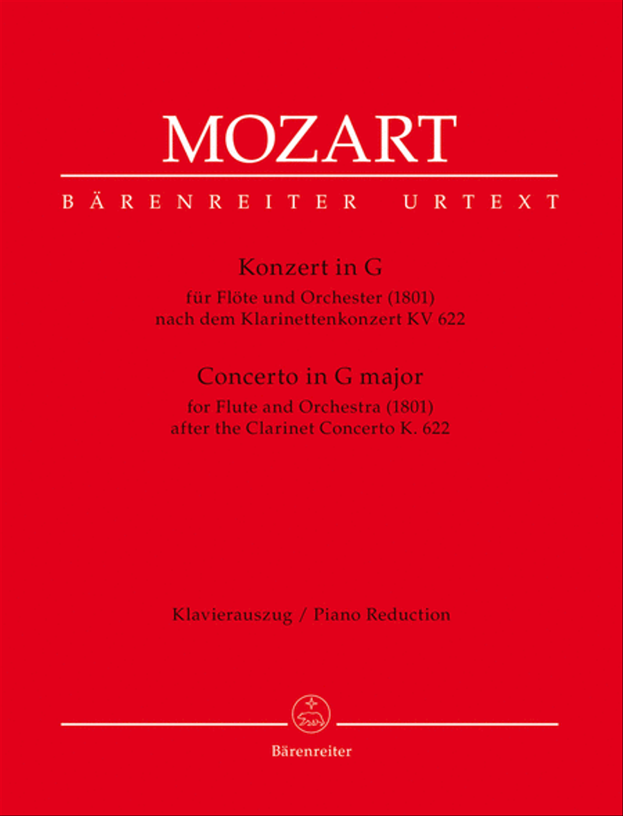 Concerto for Flute and Orchestra G major Clarinet scores gallery preview page 1