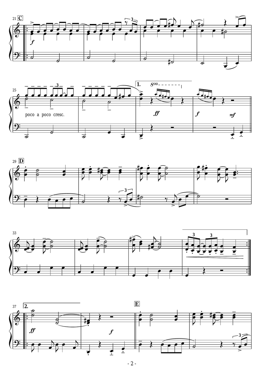 (they Long To Be) Close To You Easy Piano scores gallery preview page 2