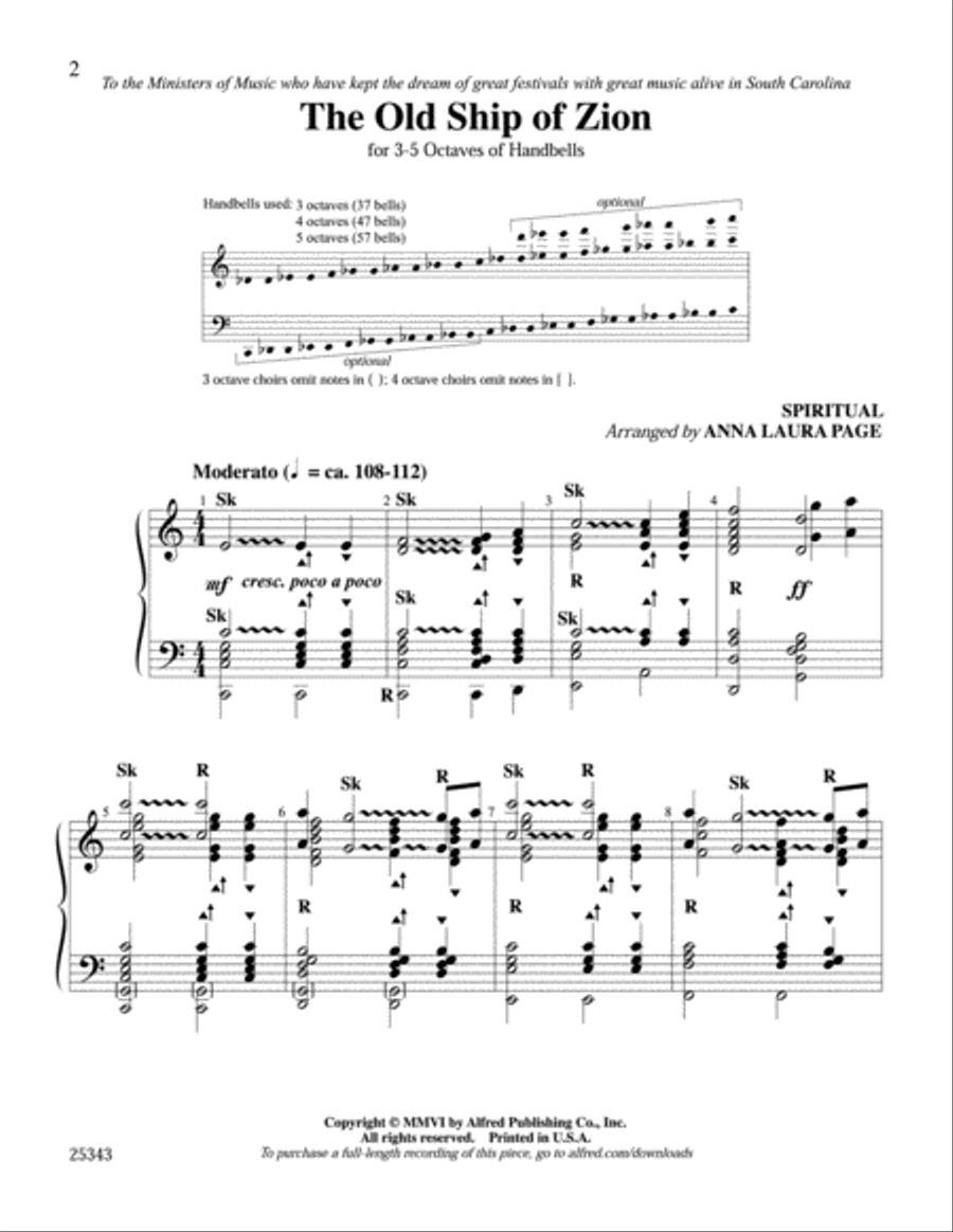 The Old Ship of Zion Handbell Choir scores gallery preview page 2