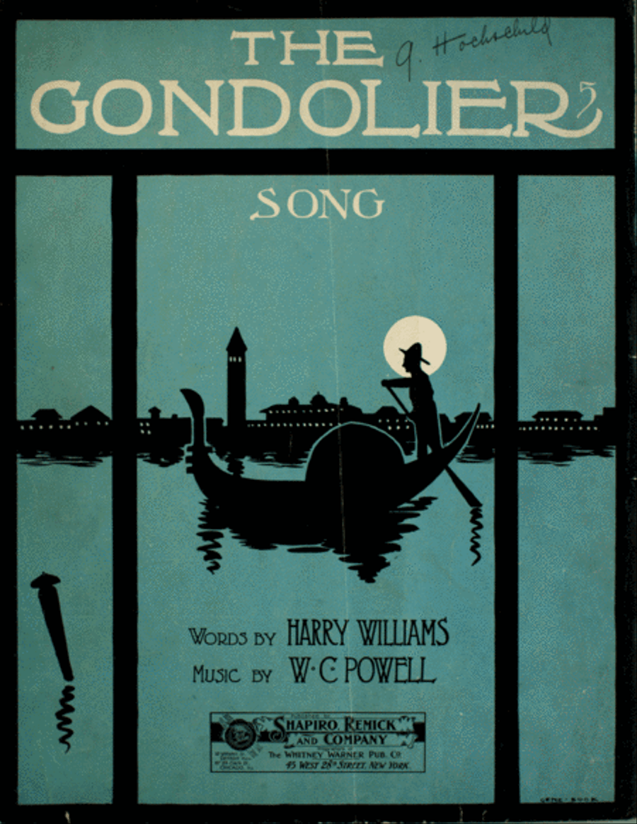 The Gondolier. Song Voice scores gallery preview page 1