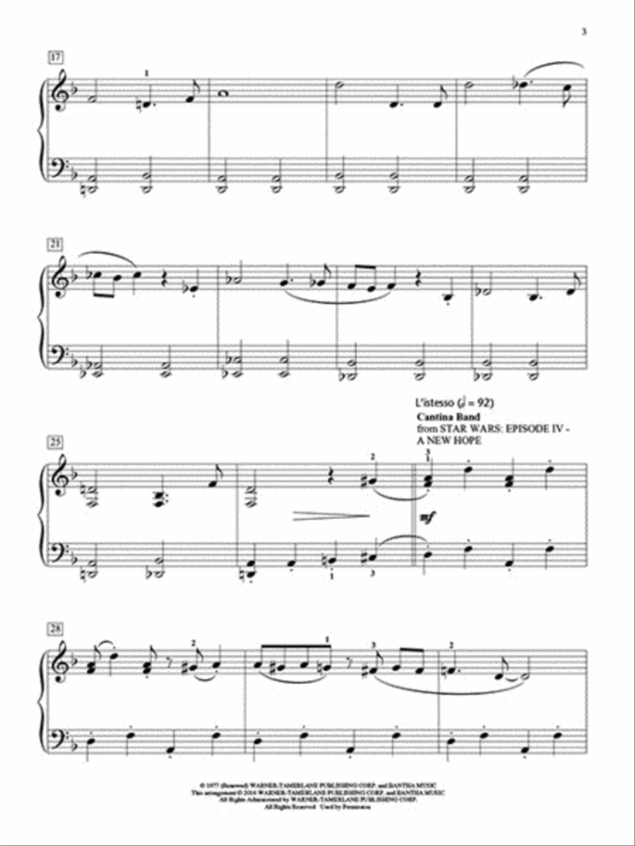 Star Wars Medley Piano Method scores gallery preview page 4