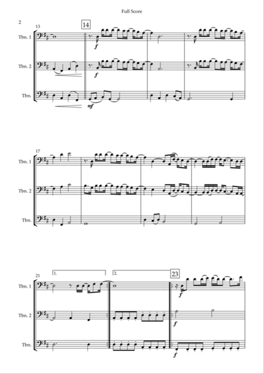 Goodness Of God Brass Trio scores gallery preview page 2