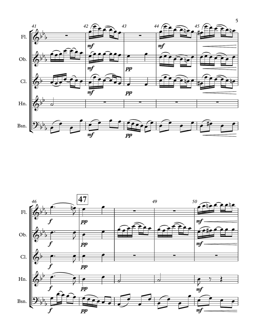 The Nonpareil - for woodwind quintet The Nonpareil - for woodwind quintet Woodwind Quintet scores gallery preview page 5
