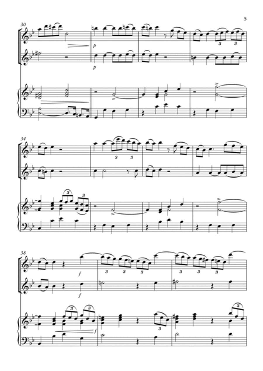 Trio Sonata No.7 Flute Duet scores gallery preview page 5