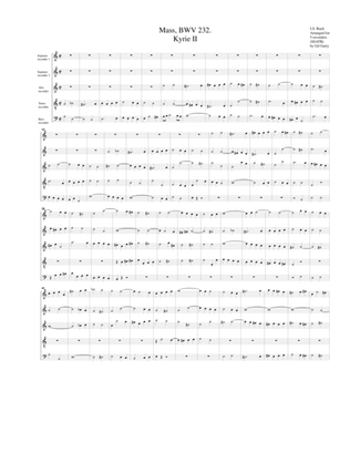 Book cover for Kyrie II from Mass BWV 232 (arrangement for 5 recorders)