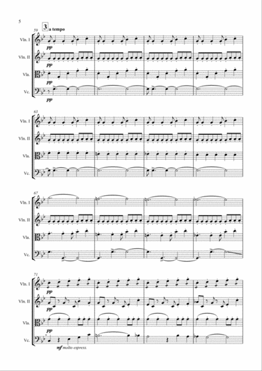 Mission: Impossible Theme from the Paramount Television Series MISSION: IMPOSSIBLE String Quartet scores gallery preview page 6
