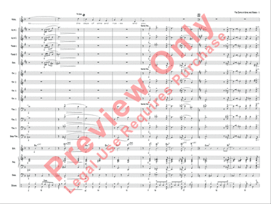 The Days of Wine and Roses Jazz Ensemble scores gallery preview page 8