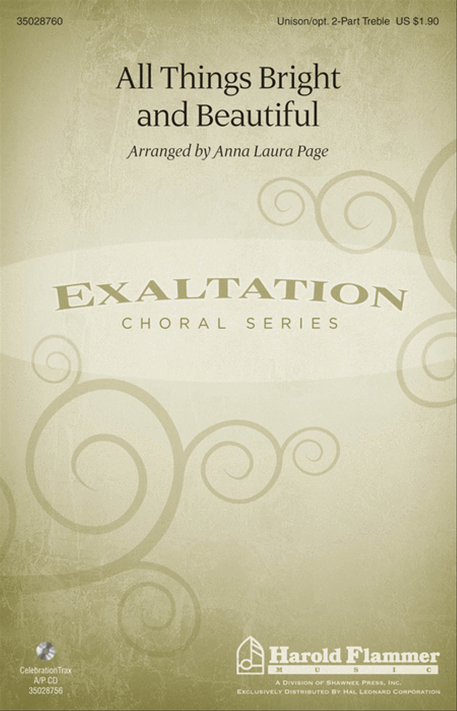 All Things Bright and Beautiful Unison Choir scores gallery preview page 1