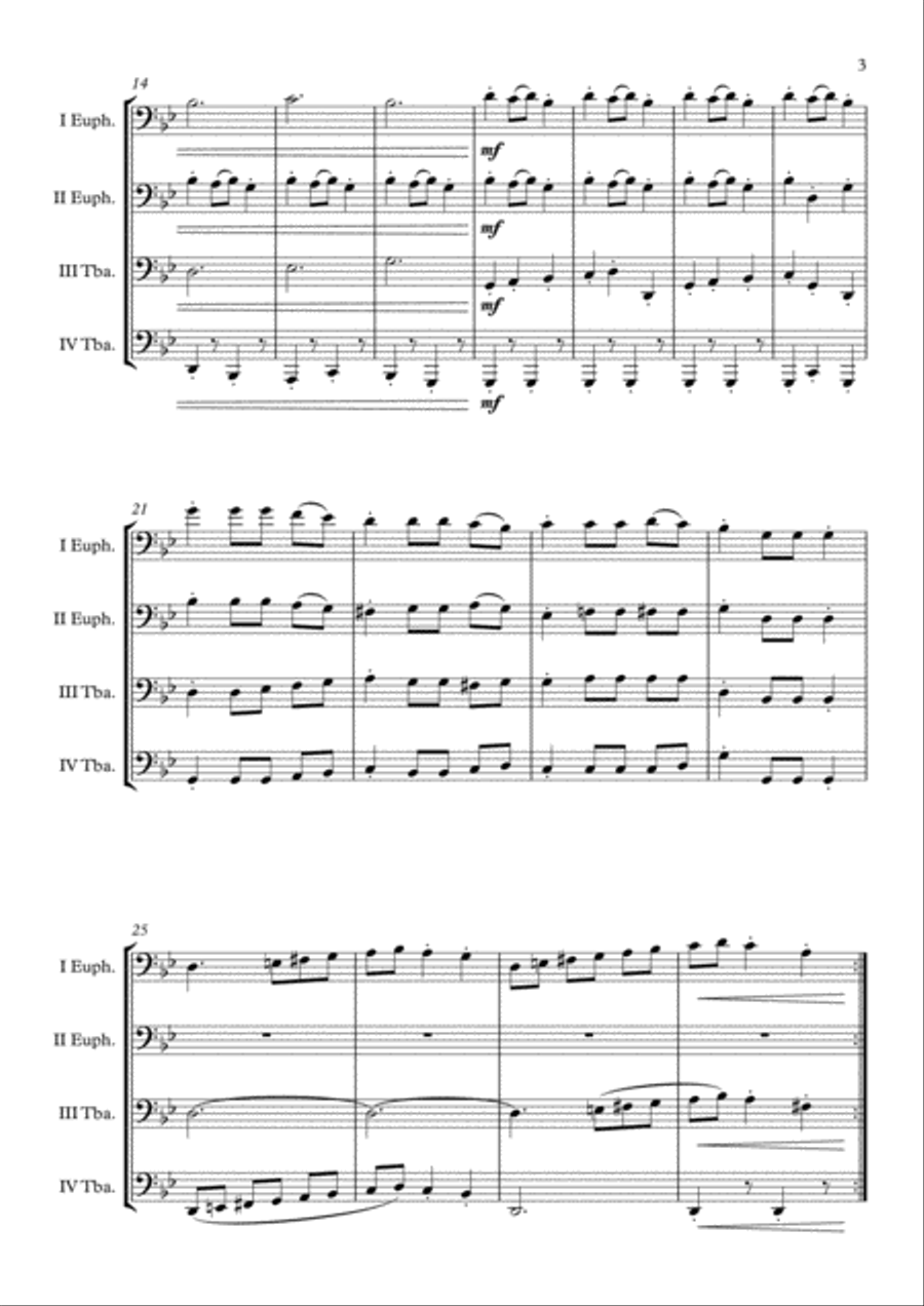 "Carol Of The Bells" Tuba Quartet arr. Adrian Wagner image number null