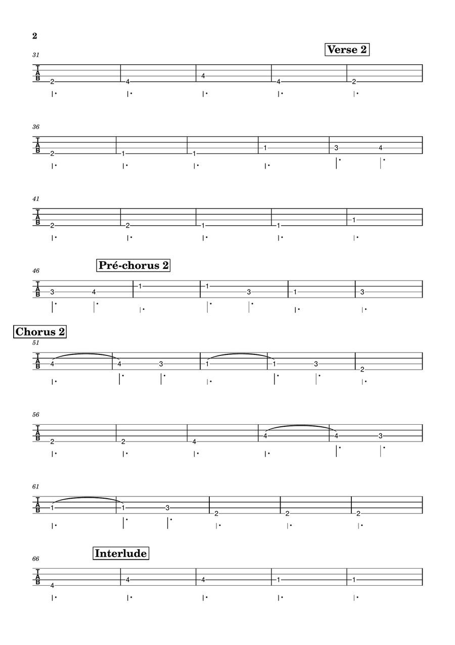 A Thousand Years A Thousand Years Guitar Tablature scores gallery preview page 2