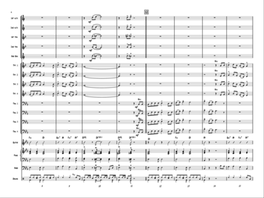 The Twelve Days of Christmas Jazz Ensemble scores gallery preview page 3