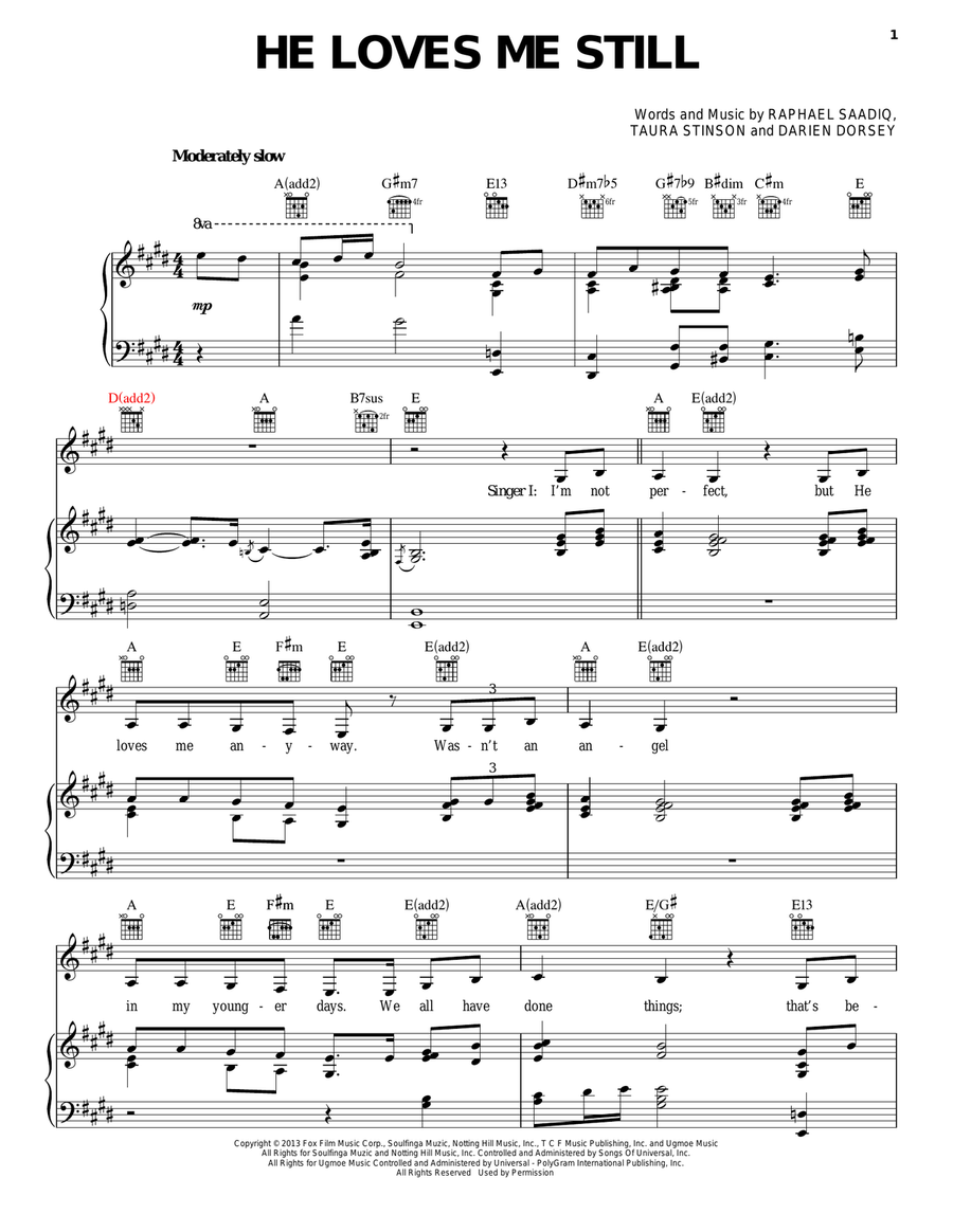 He Loves Me Still Guitar scores gallery preview page 1