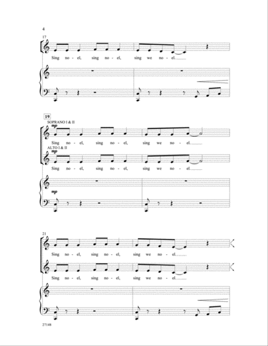 Sing We All Noel Women's Choir scores gallery preview page 3