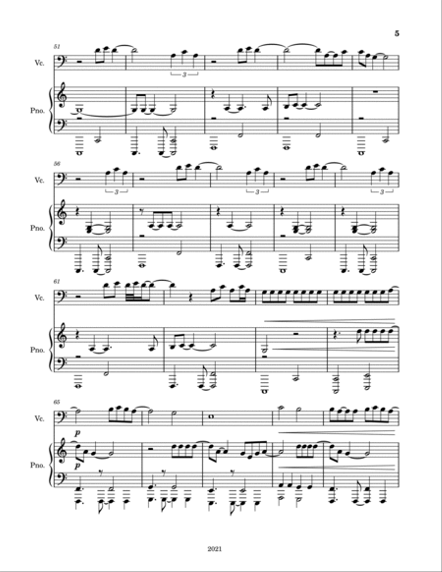 White Dress String Duet scores gallery preview page 5