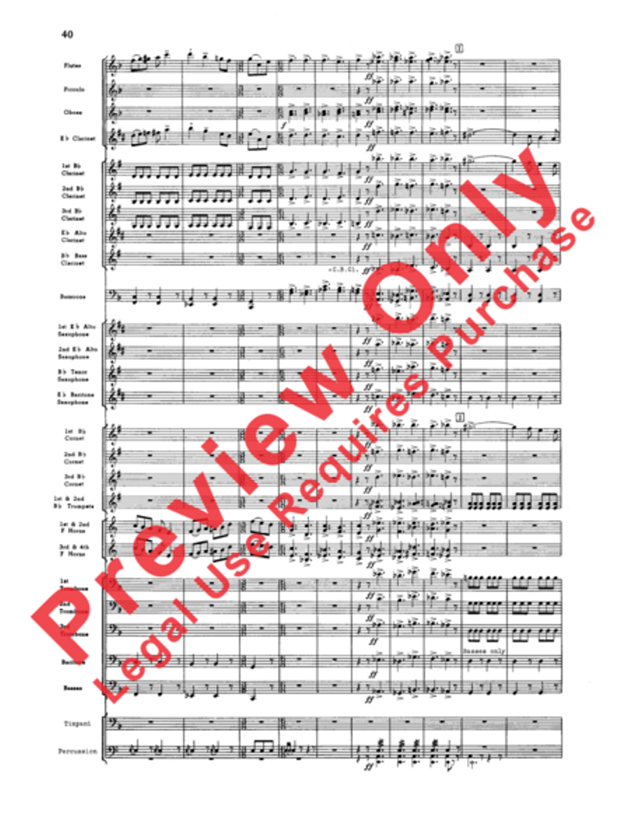 Third Suite (I. March, II. Waltz, III. Rondo) Concert Band scores gallery preview page 42