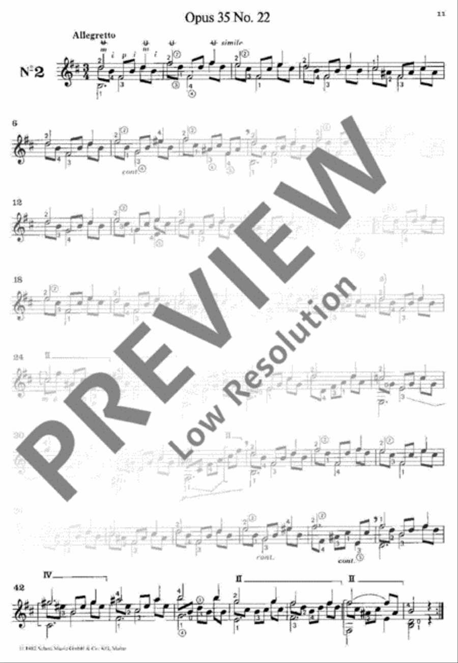 24 Selected Studies Classical Guitar scores gallery preview page 12