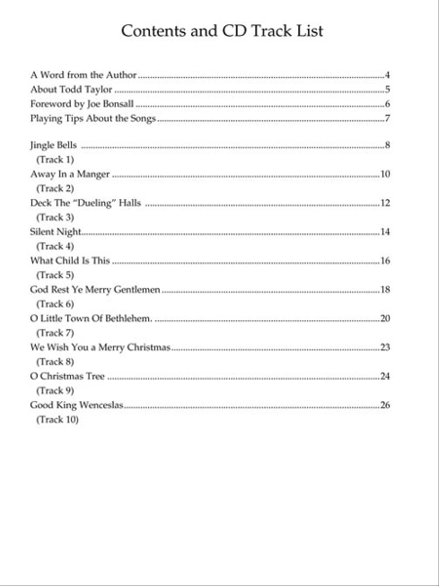 Todd Taylor's Banjo Christmas Guitar Tablature scores gallery preview page 3