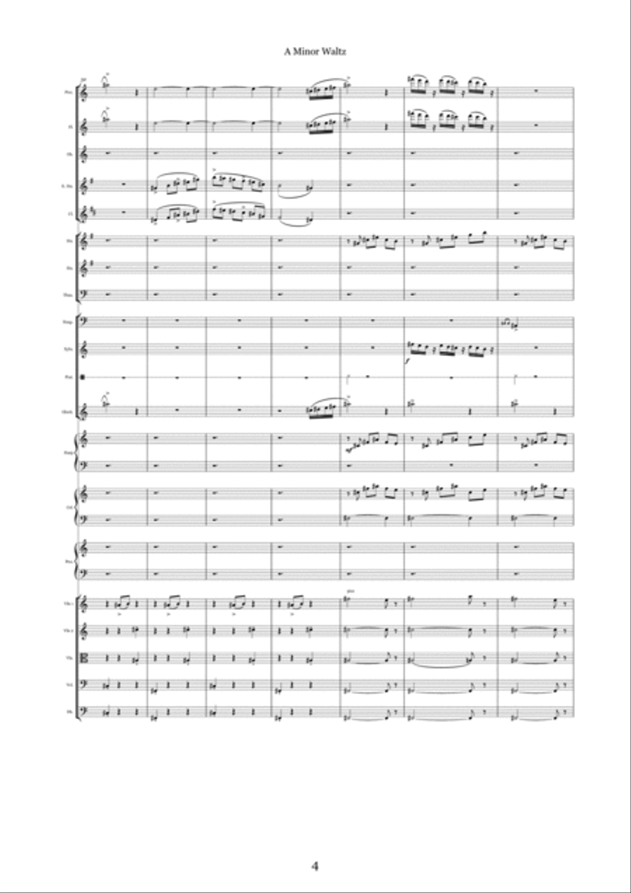 A Minor Waltz Full Orchestra scores gallery preview page 4