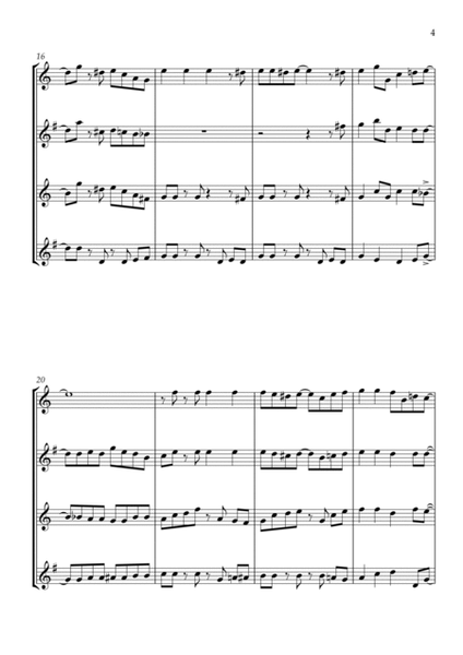 Jingle Bells - Jazz Arrangement for Saxophone Quartet image number null