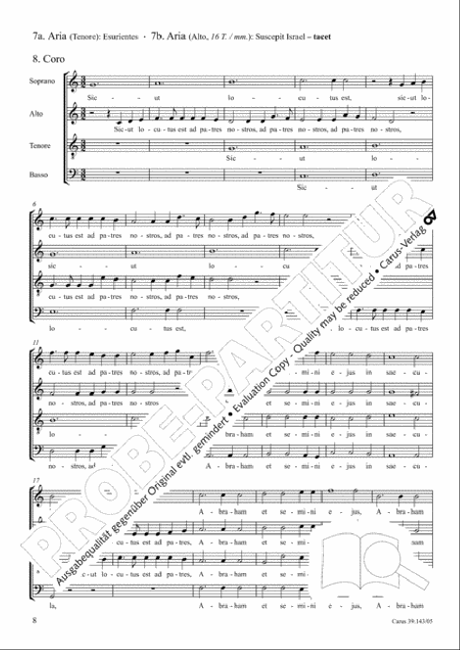 Magnificat in C major 4-Part scores gallery preview page 9
