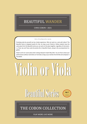 No.7 Beautiful Wander (Violin or Viola)