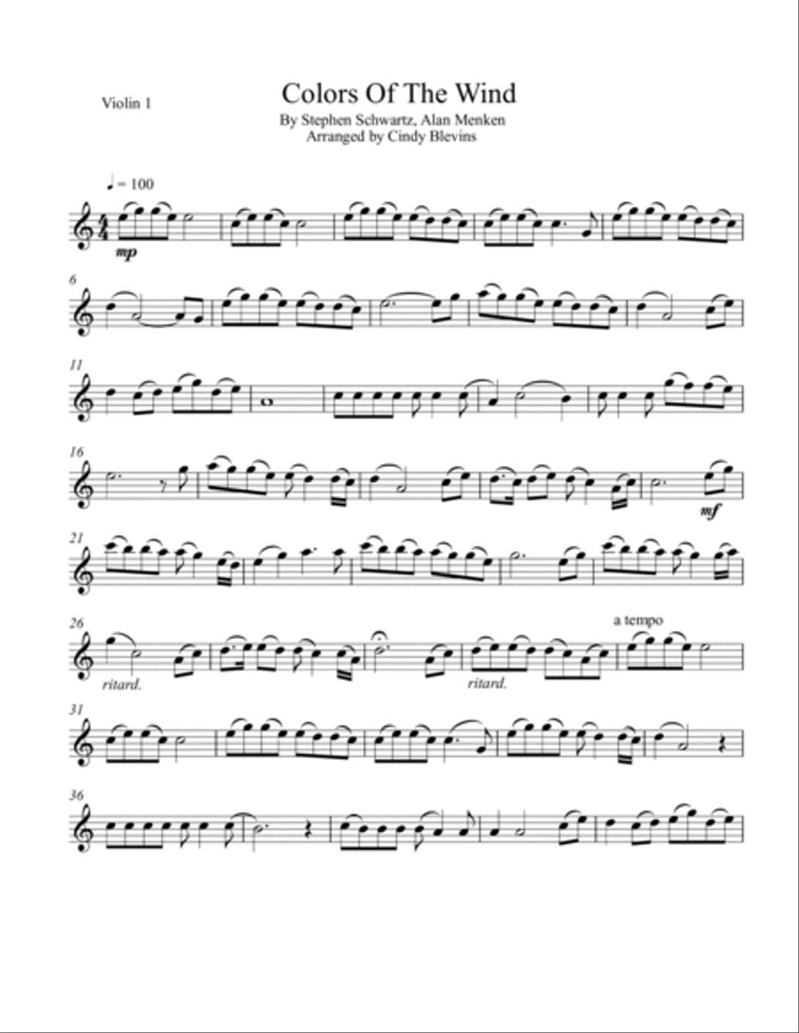 Colors Of The Wind String Trio scores gallery preview page 6