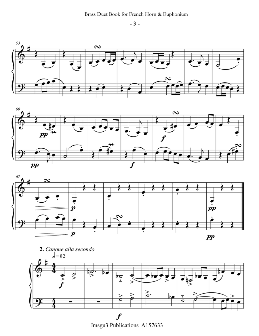 Guthrie: Brass Duet Book for French Horn & Euphonium Brass Duet scores gallery preview page 3