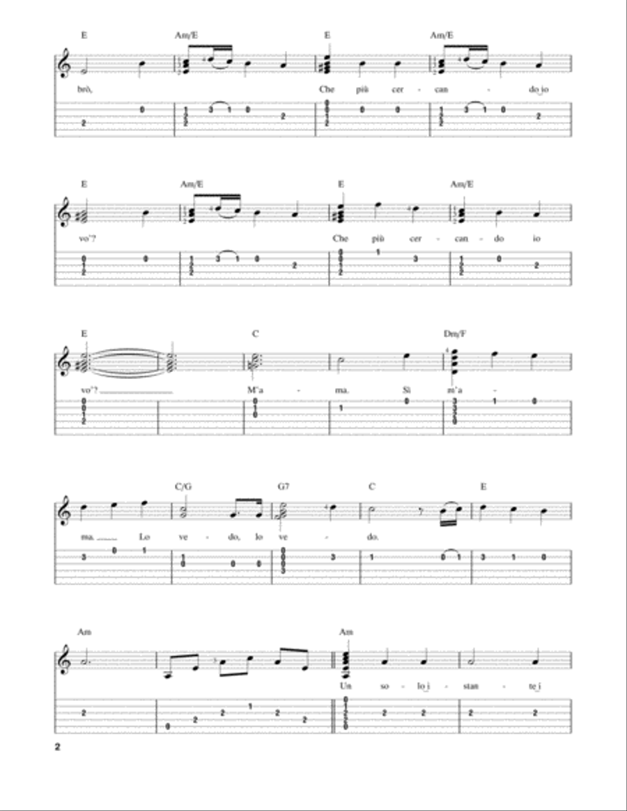 Una Furtiva Lagrima Acoustic Guitar scores gallery preview page 2