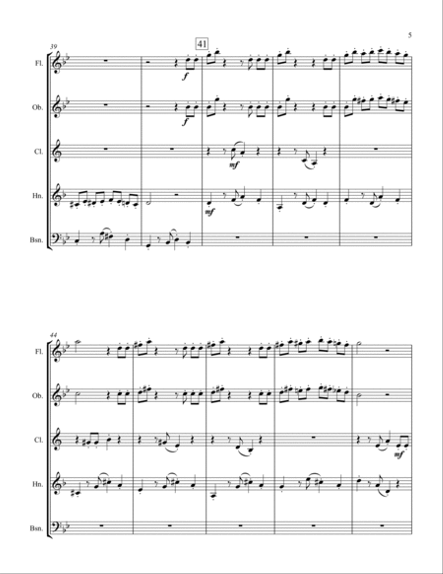 Reviewing The Situation Woodwind Quintet scores gallery preview page 5