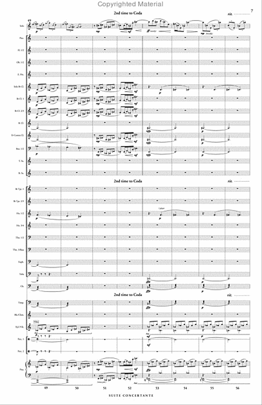 Suite Concertante for Alto Saxophone & Wind Orchestra (score & parts) Concert Band scores gallery preview page 8
