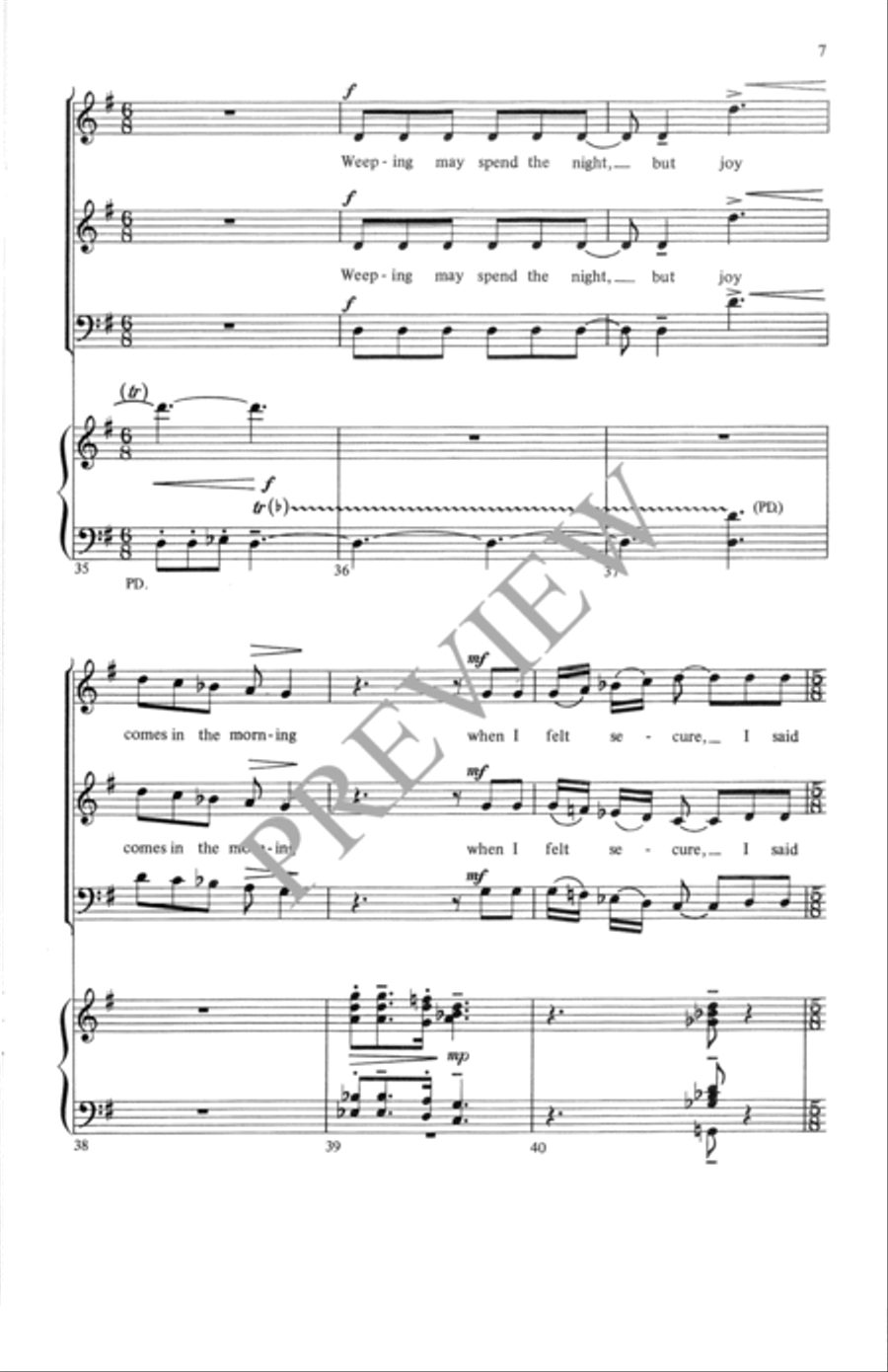 I Will Exalt You, O Lord I Will Exalt You, O Lord 4-Part scores gallery preview page 8