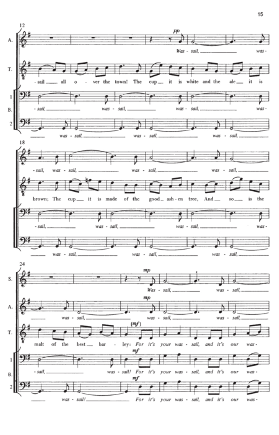 We wish you a merry Christmas 4-Part scores gallery preview page 7