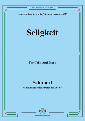 Book cover for Schubert-Seligkeit,for Cello and Piano