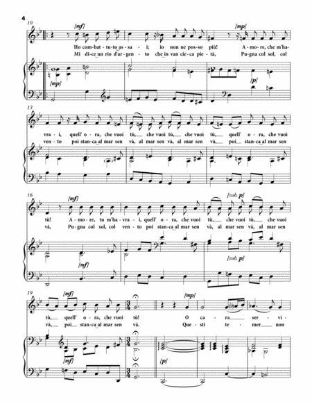 ROSSI Luigi: Non la volete intendere, cantata for Voice (Alto/Baritone) and Piano (G minor)
